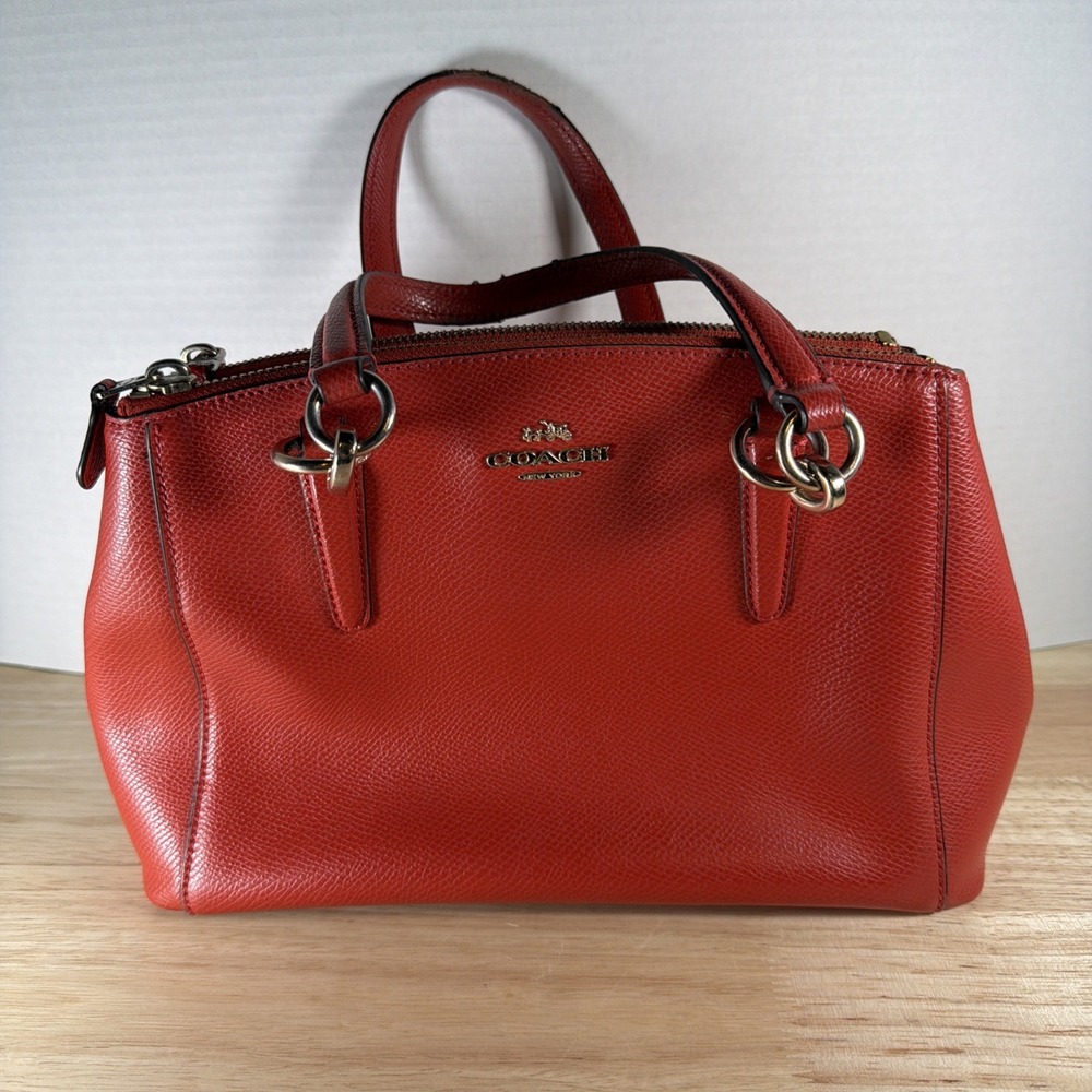 Coach Coral Mini Christie Carryall Crossbody Shoulder Bag In Crossgrain Leather